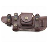 Leather Knife Sheath with Sharpening Stone 9.5'