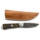 Custom Damascus Blade Knife with Sheath