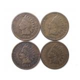 (4) Indian Head Cents