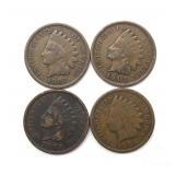 (4) Indian Head Cents