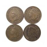 (4) Indian Head Cents