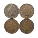(4) Indian Head Cents