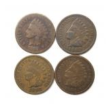 (4) Indian Head Cents