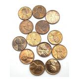 (13) XF/AU Wheat Cents