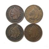 (4) Indian Head Cents