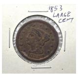 1853 Braided Hair Large Cent