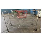 Wire Cart 60'x24x34, (missing wedges on top shelf)