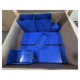 Plastic Stacking Bins- cardboard box is 33.5' x