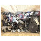 Casters in Wood Crate - crate is 35.5' x 20.5' x