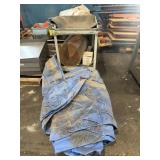 Metal Cart 24'x32'x40' & Contents; Tarp, Expanded