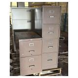 Metal Filing Cabinets - surface rust noted on
