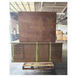 Wood Bureau & (2) Shelves