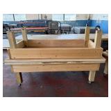 (2) Short Worktables with Wheels 72' x 36' x 24'