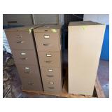(4) Metal File Cabinets 42' x 19' x 53' and