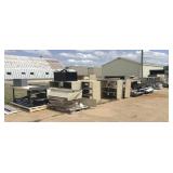 Large Lot Of Metal Shelves, Tables and More,