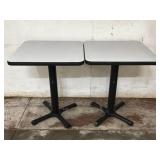 (2) Square Top Tables 24' x 24' x 30'
