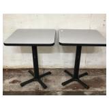 (2) Square Top Tables 24' x 24' x 30'