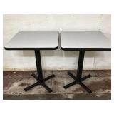 (2) Square Top Tables 24' x 24' x 30'