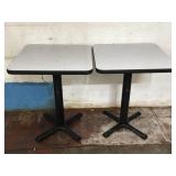 (2) Square Top Tables 24' x 24' x 30'