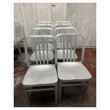 (8) Metal Chairs - overall dimensions 15.5' x