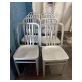 (8) Metal Chairs - overall dimensions 15.5' x