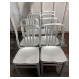 (8) Metal Chairs - overall dimensions 15.5' x