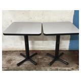 (2) Square Top Tables 24' x 24' x 30'