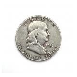 1951-S Franklin Half Dollar