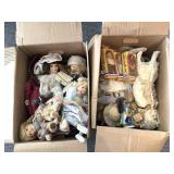 Porcelain and Plastic Dolls  - most are very
