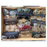 Vintage Eyeglasses and Cases- all cases are