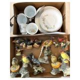 China Dishes, Porcelain Birds, and More