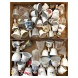 Ceramic, Glass, and Plastic Bells- dirty and