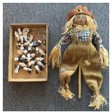 Scarecrow and Ornaments - scarecrow is 3'
