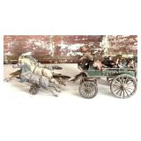 Cast Iron Horse Drawn Fire Patrol- dirty and