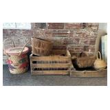 Wood Crate, Fruit Baskets, and More Baskets-