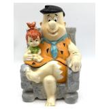 Vintage The Flintstones Cookie Jar 9.5' Tall