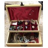 Vintage Jewelry in Jewelry Box