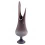 Vintage MCM Purple Slag Glass Swung Vase 15"