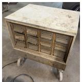 Hardware Cart & Contents, 23"x17"x24"