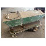 Green Kerosene Bullet Heater, 1/2 Full