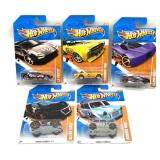 (5) HotWheels Cars in Original Packaging
