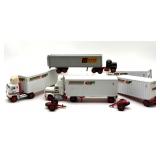 Die Cast Truck and Trailers 9"