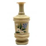 Antique Handblown Hand-Painted Glass Vase 8"