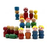 Vintage Wood and (1) Plastic Fisher Price Little