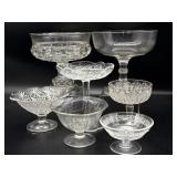 Glass Compotes 7.5" Tall and Smaller