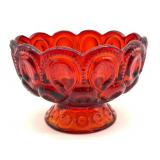 Vintage LE Smith Moon and Stars Amberina Glass