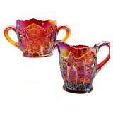 Vintage Indiana Glass Heirloom Sunset Carnival