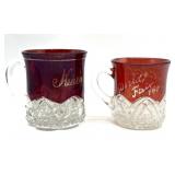 Antique Ruby Flash Souvenir Cups : 1904 World