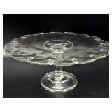Vintage Glass Cake Stand 11" x 4.75"