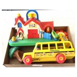 Vintage Fisher Price Bus, Barn, and More